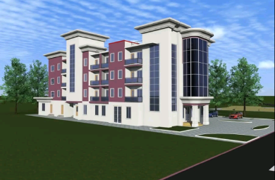 College student apartment building design renderings