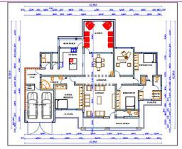 Small Villa Floor Plan - Simple and Clasdsical Style 
