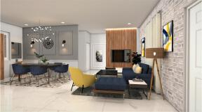 2 Bedroom Simple Bright Style Villa Interior Design