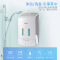 瑞沃 手动皂液器 塑料给皂器 双格550ml*2 白色 PL-151052 