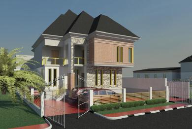 Overall design of two-storey villa