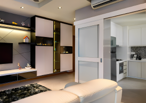 Off-white lounge interior design