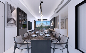 Modern minimalist black home decoration design works