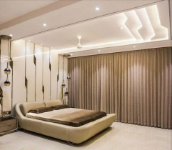 Modern bedroom and living room