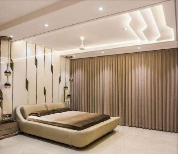 Modern bedroom and living room