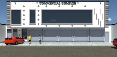 Modern medium-sized commercial complex