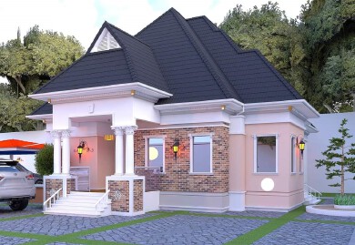 Two bedrooms house architectural design