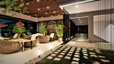 Restaurant Interior design and Render