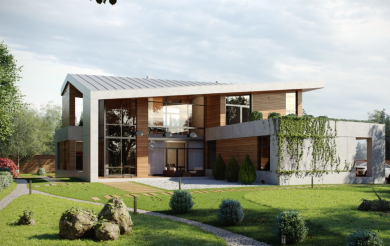 Architectural design renderings of villas in Tanzania