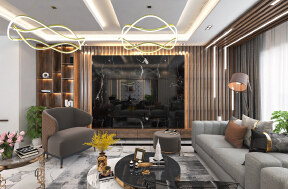 3D Rendering luxury apartment Interior Design