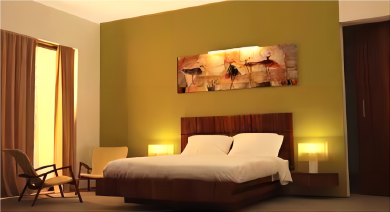 2-star modern business hotel single room interior design
