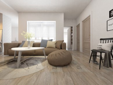 decoration de salon avec du marron clair