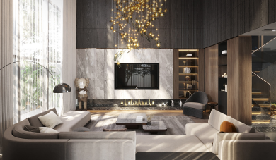 3D Rendering Modern Villa Interior Design