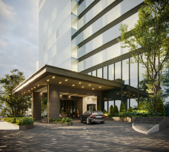 3D Rendering Modern Complex Architectural Design