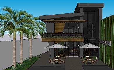 A simple and modern coffee shop