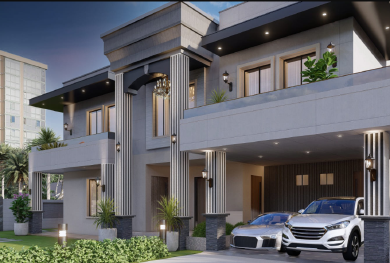 3D Rendering Duplex Floor Villa Architectural Design