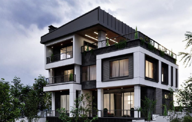 Superb 4 Storey Villa Architectural Design
