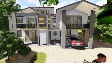 Multi Slope Roofing Villa Exterior
