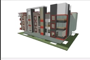 Spacious and bright simple and comfortable apartment building design