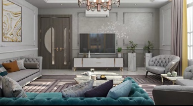 Elegant clear natural interior decoration design