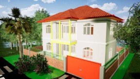 Double-storey holiday villa design