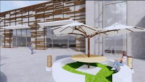 a luxurious and modern commercial building