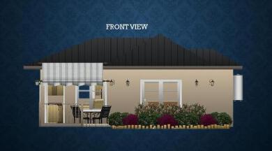 A warm small house with two bedrooms and one living room