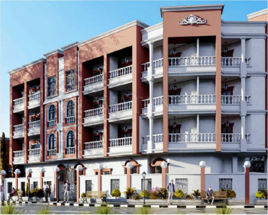 Apartment architectural plans and its facade