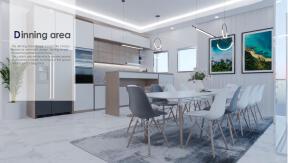 a modern and simple apartment for residents