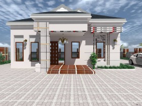 Three bedroom European style house design