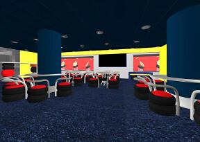 a theater rest area for people