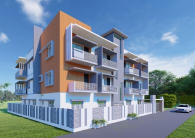 One bedroom residential apartment design