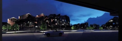 Spacious and bright design with a unique shape of the building