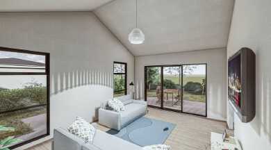  three bedrooms and one living room house