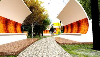 A comfortable and stylish modern park