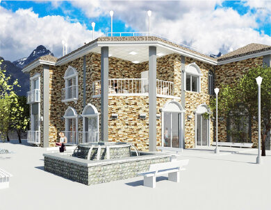 3D Generated Images of the villa