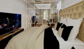 Classic bedroom interior design, Morocco