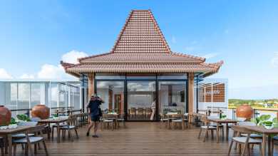 120sqm Special Roof Designed restaurant Exterior