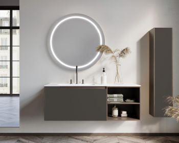 LED圆形无边框高清环保浴室镜